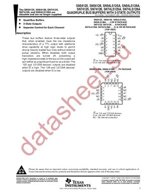 SN74LS125ADE4 datasheet  